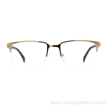 Luxury Design Bevel Metal Optical Frames Eyeglass Glasses